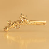 24ct Pure Gold - Flintlock Pistol Charm