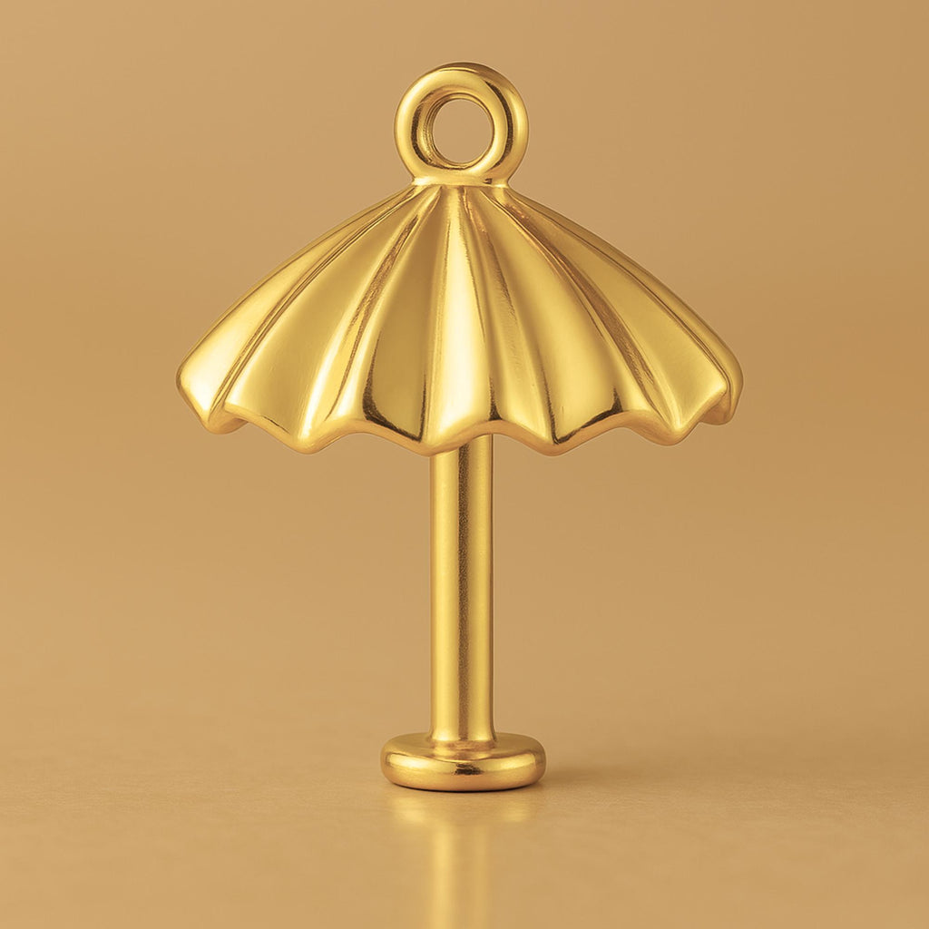 24ct Pure Gold - Beach Umbrella Charm