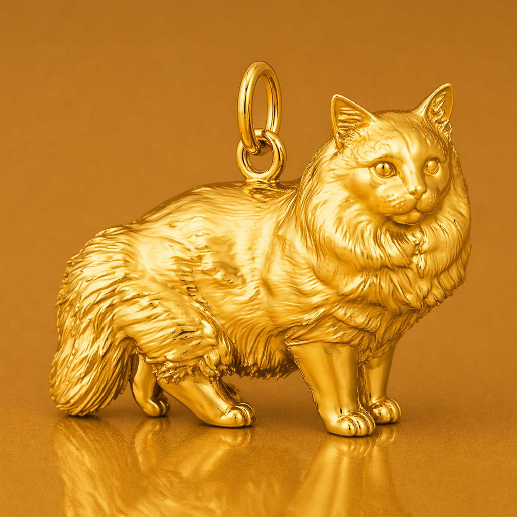 24ct Pure Gold - Ragdoll Cat Charm