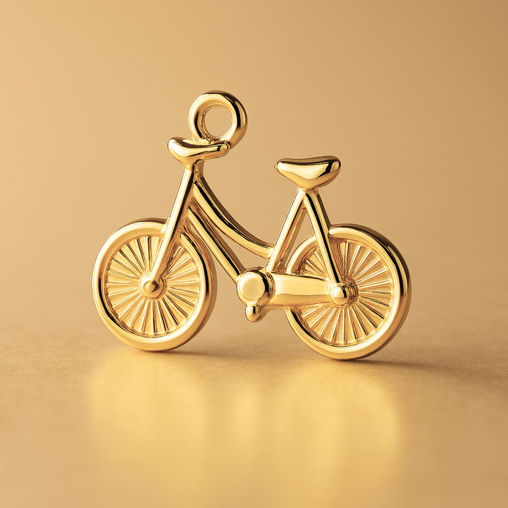 24ct Pure Gold - Mini Bicycle Charm