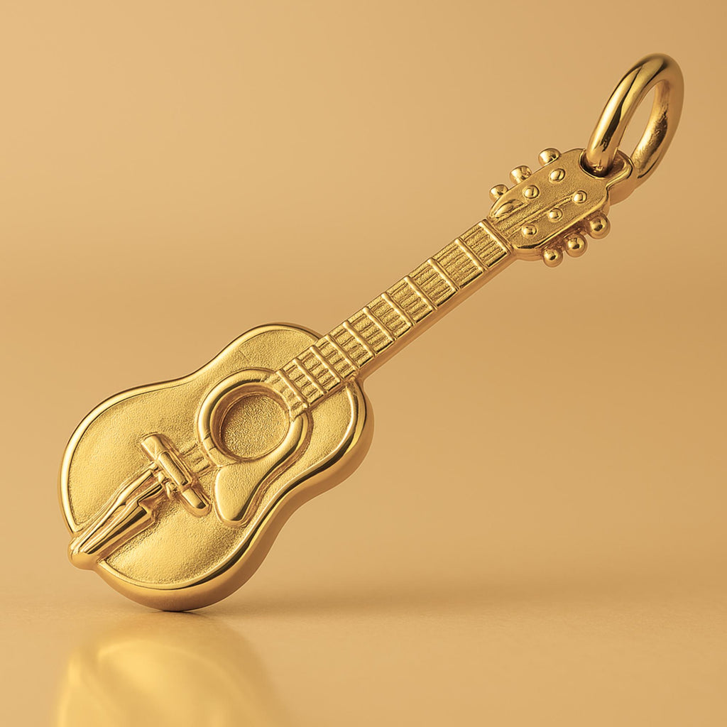 24ct Pure Gold - Acoustic Guitar Charm
