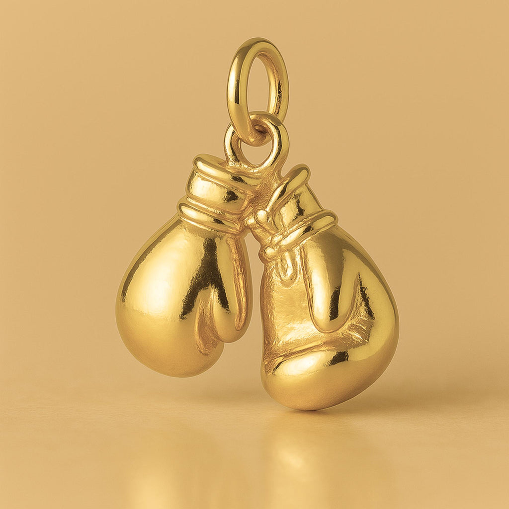 24ct Pure Gold - Vintage Boxing Gloves Charm