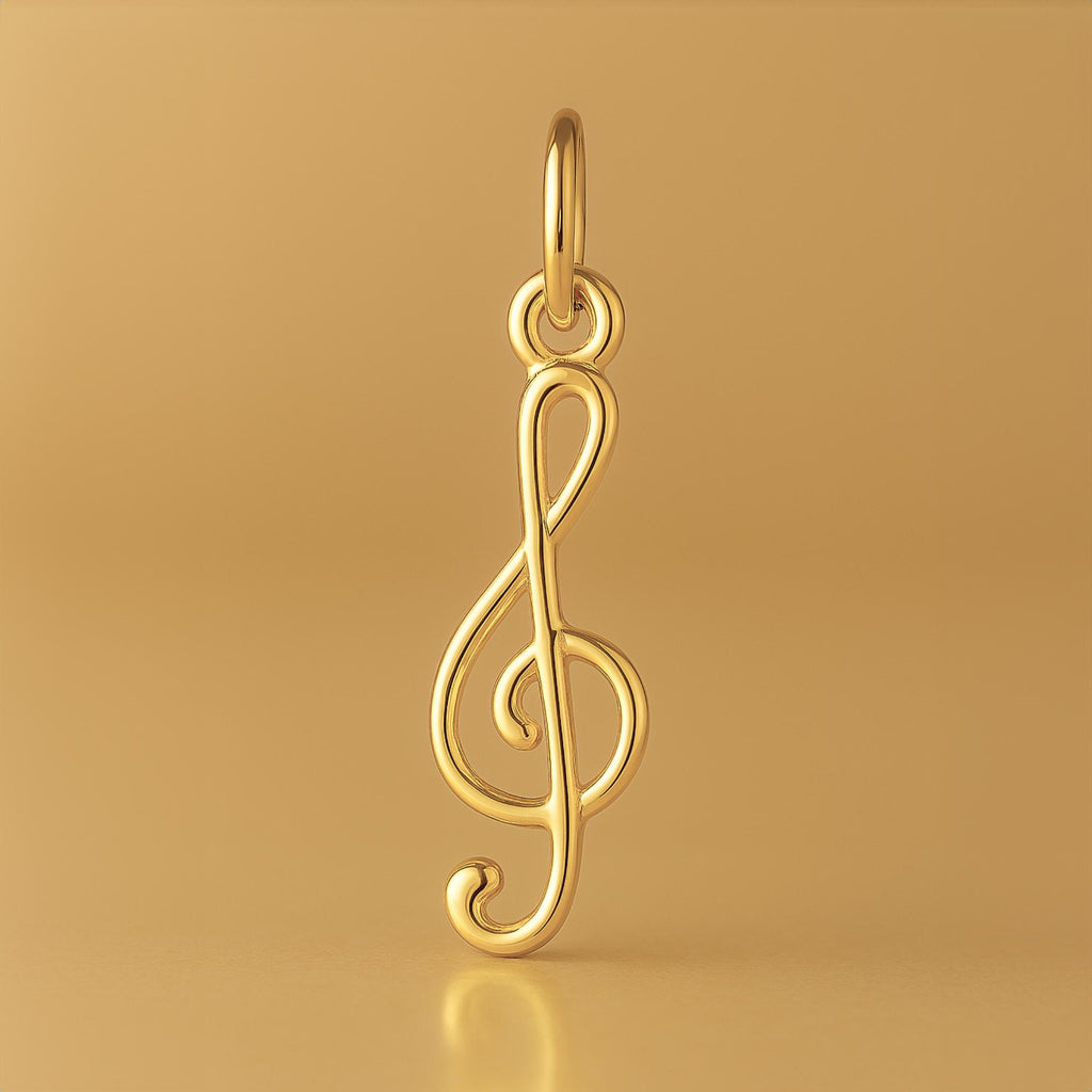 24ct Pure Gold - Openwork Treble Clef Charm