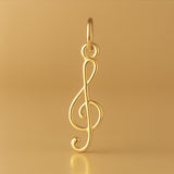 24ct Pure Gold - Openwork Treble Clef Charm