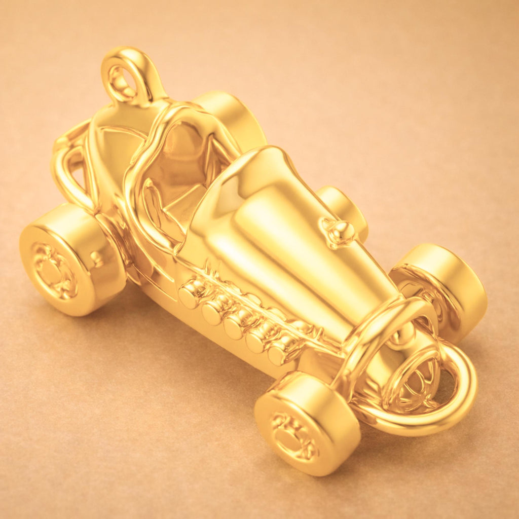 24ct Pure Gold - Hot Rod Racer Charm