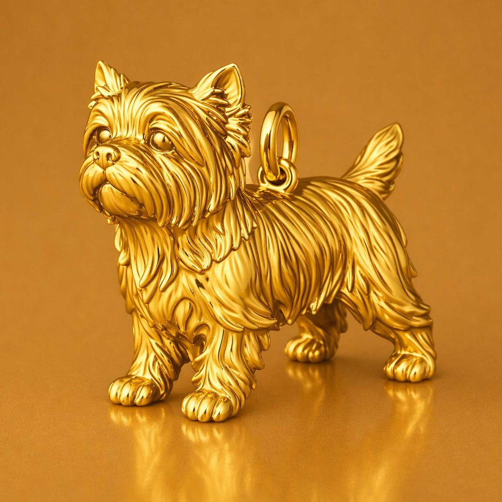 24ct Pure Gold - Yorkshire Terrier Dog Charm