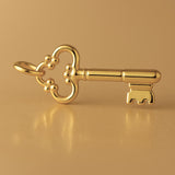 24ct Pure Gold - Clover Key Charm