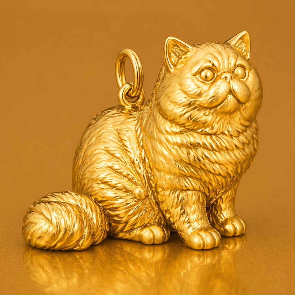 24ct Pure Gold - Exotic Shorthair Cat Charm