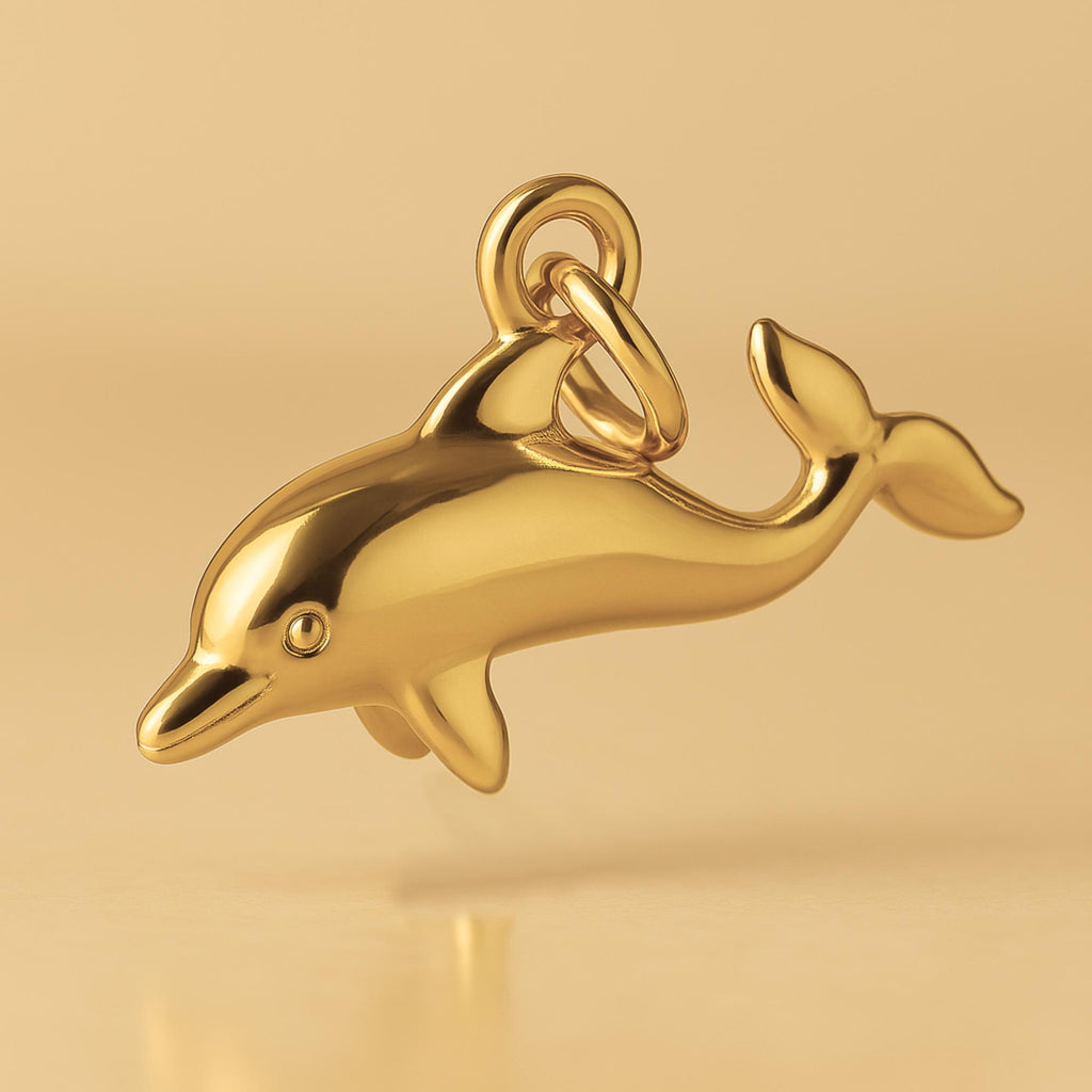 24ct Pure Gold - Playful Dolphin  Charm