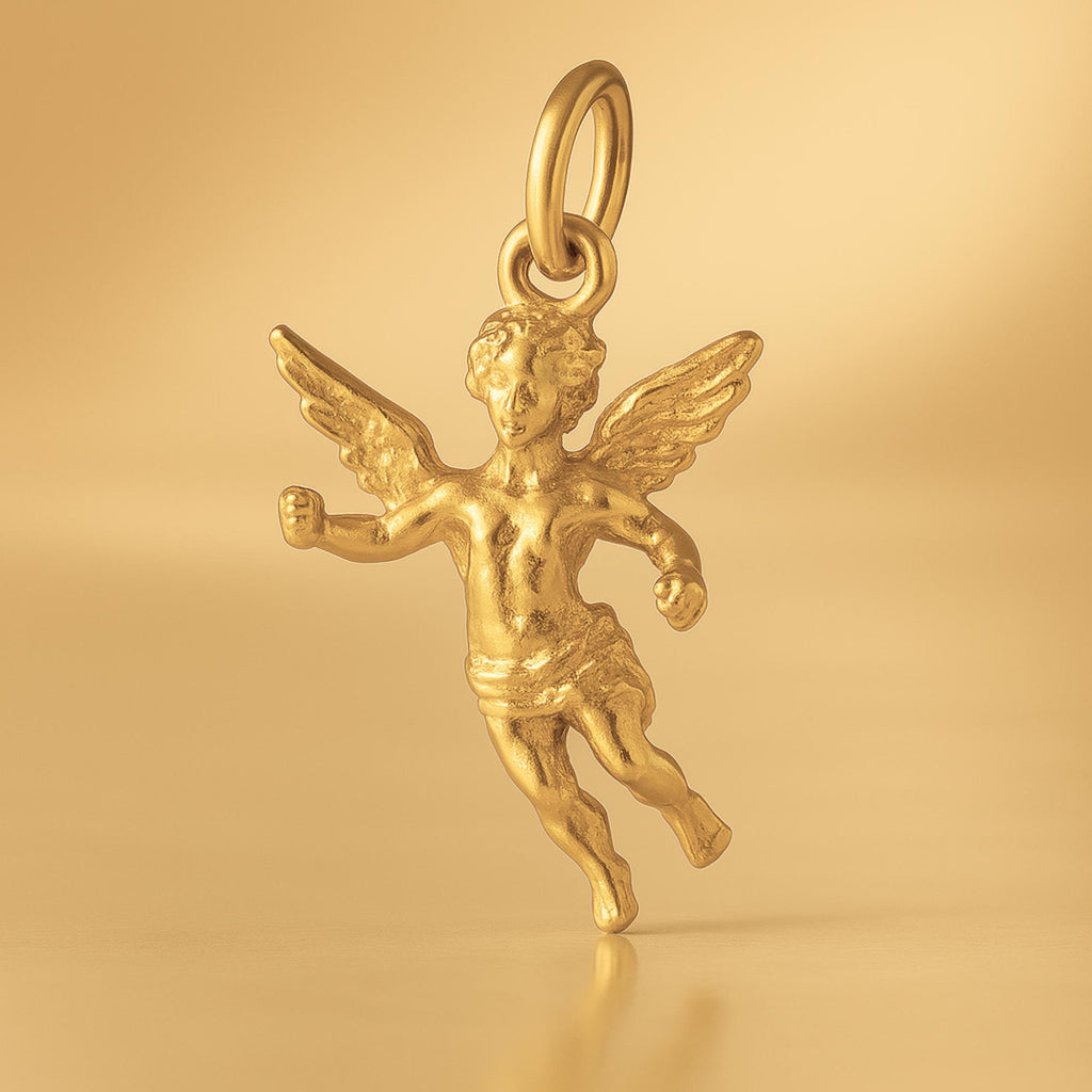24ct Pure Gold - Flying Cherub Angel Charm