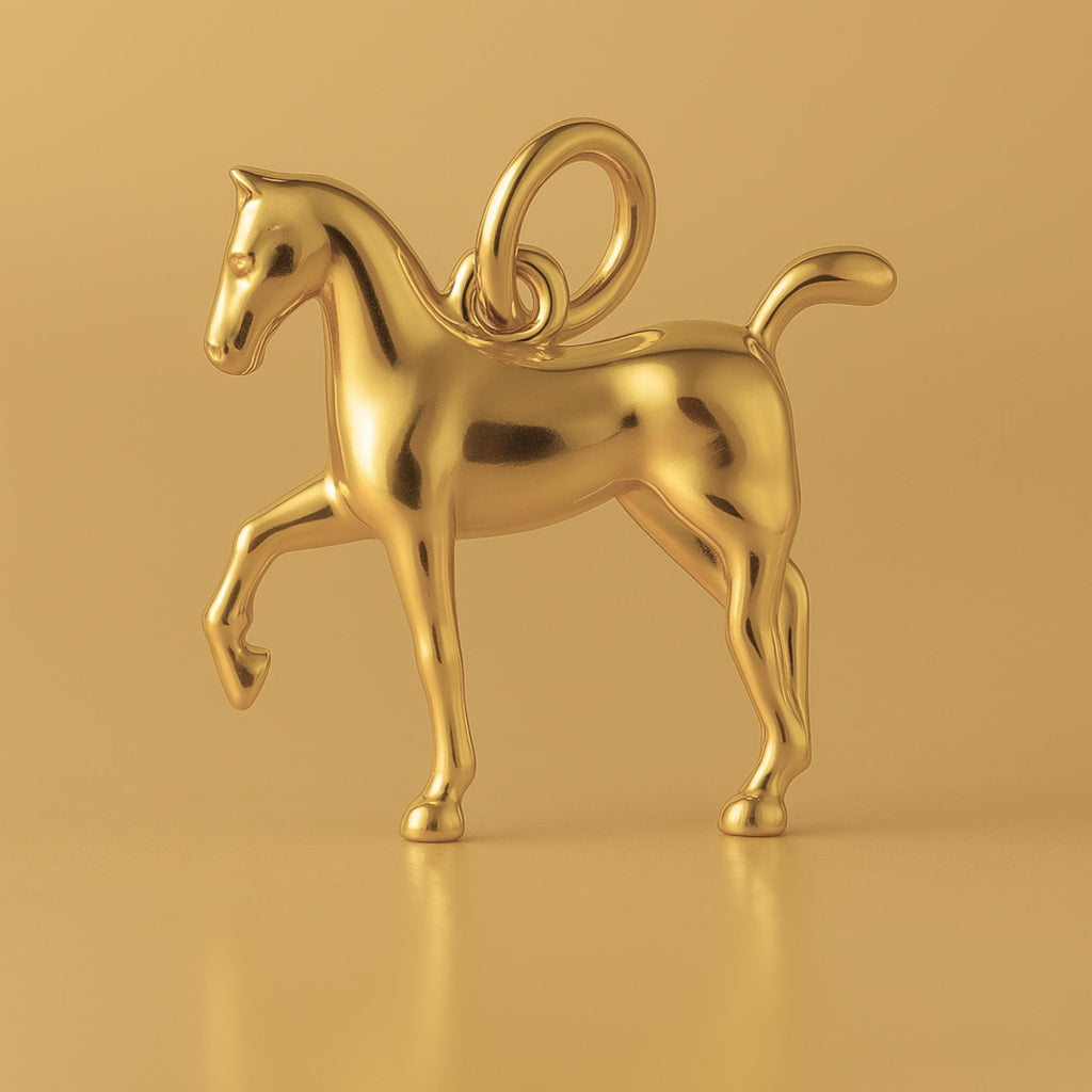 24ct Pure Gold - Prancing Horse Charm