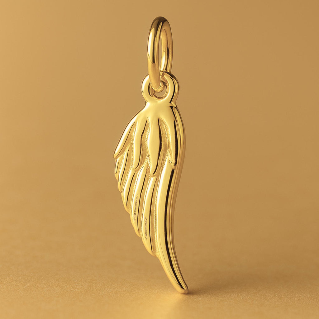 24ct Pure Gold - Feathered Wing Charm