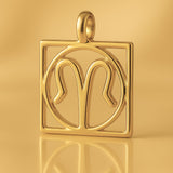 24ct Pure Gold - Scorpio Zodiac Square Charm