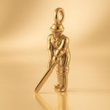 24ct Pure Gold - Cricket Batsman Charm