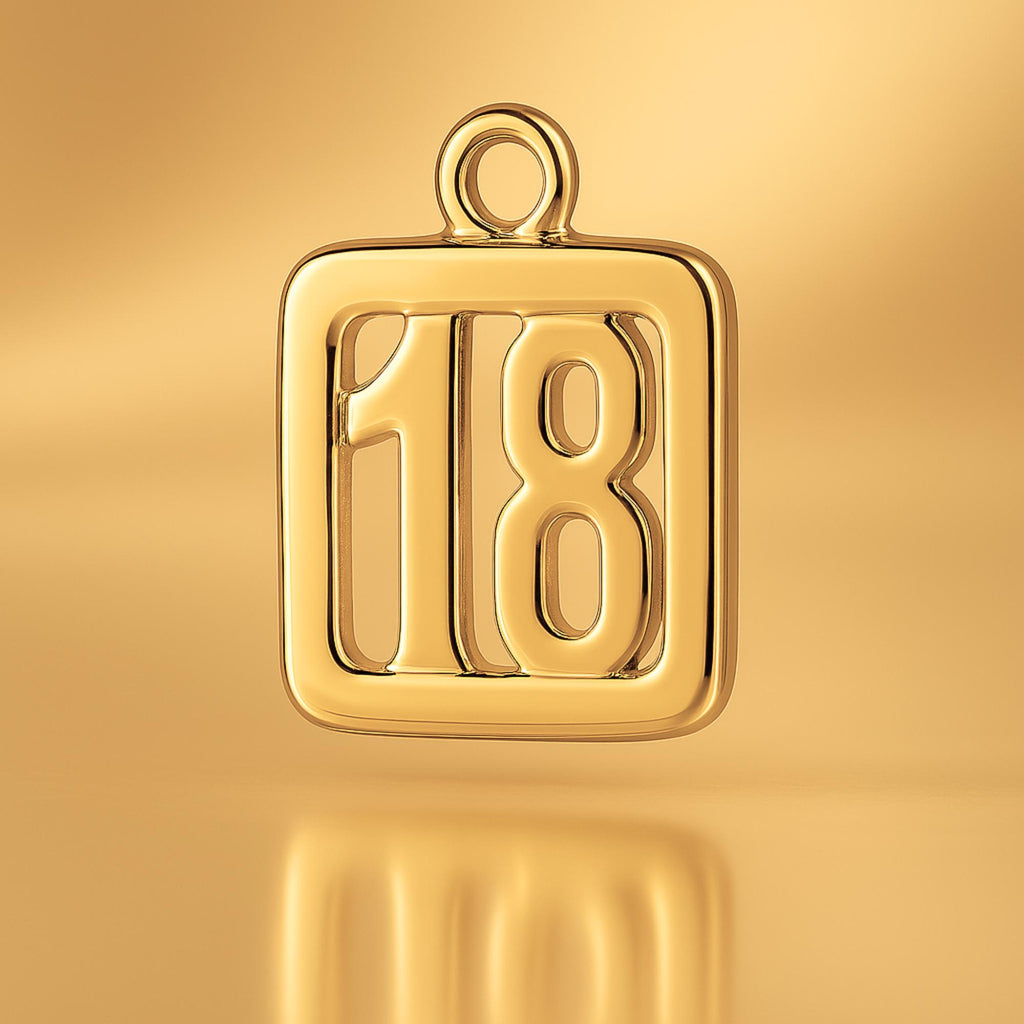 24ct Pure Gold - 18 Pendant Charm