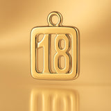 24ct Pure Gold - 18 Pendant Charm