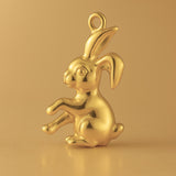 24ct Pure Gold - Bunny Rabbit Charm