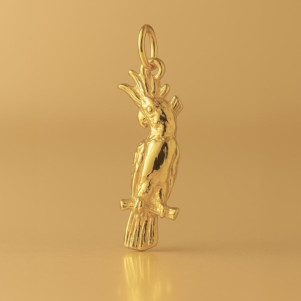 24ct Pure Gold - Fluffy Cockatoo Charm