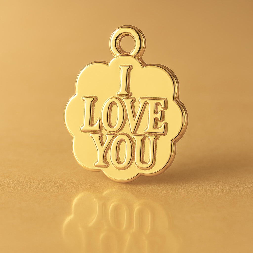 24ct Pure Gold - I Love You Clover Charm
