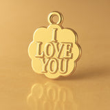 24ct Pure Gold - I Love You Clover Charm