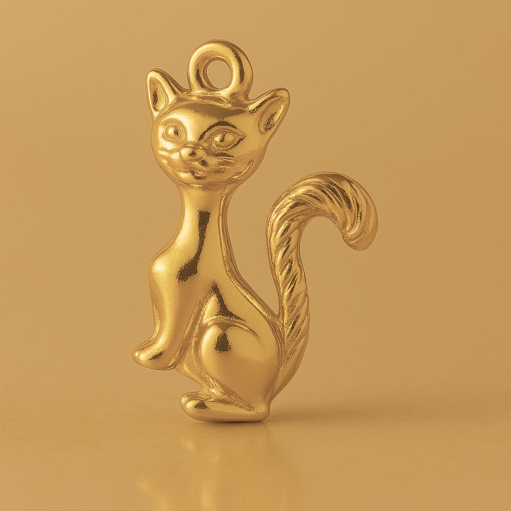 24ct Pure Gold - Siamese Cat Charm