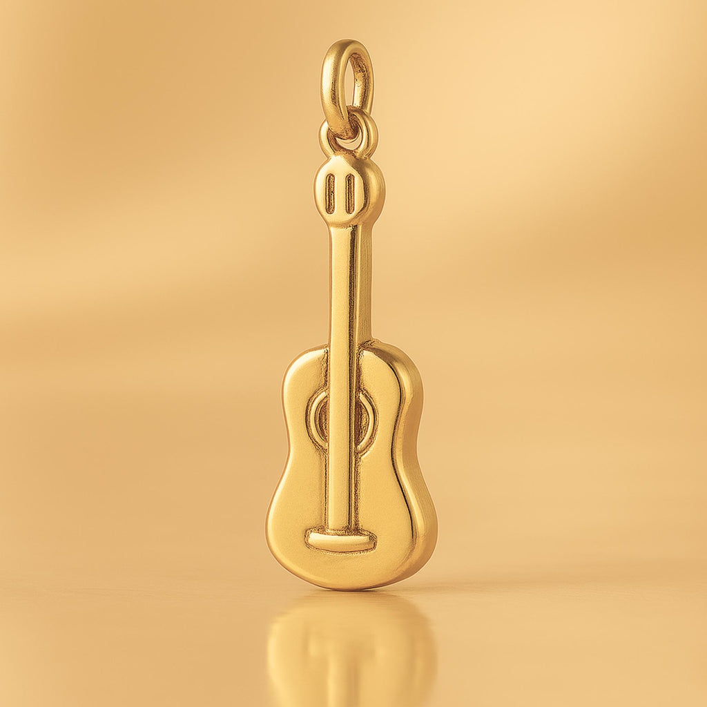 24ct Pure Gold - Minimalist Guitar Charm