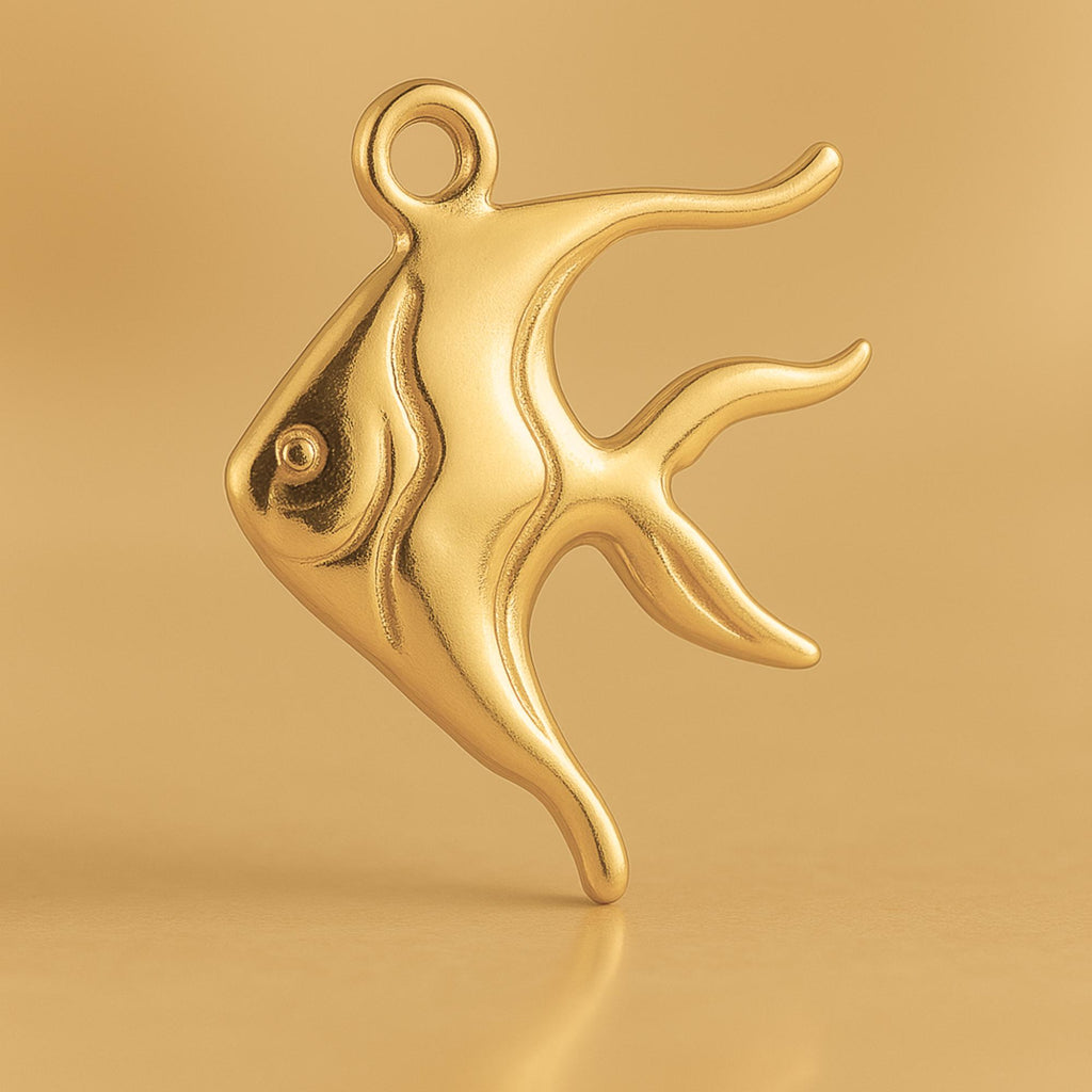 24ct Pure Gold - Moorish Idol Fish Charm