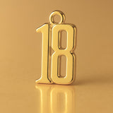 24ct Pure Gold - 18 Monogram Charm