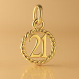 24ct Pure Gold - 21 Wreath Pendant Charm