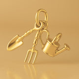 24ct Pure Gold - Garden Tools Charm