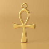 24ct Pure Gold - Slim Egyptian Ankh Charm