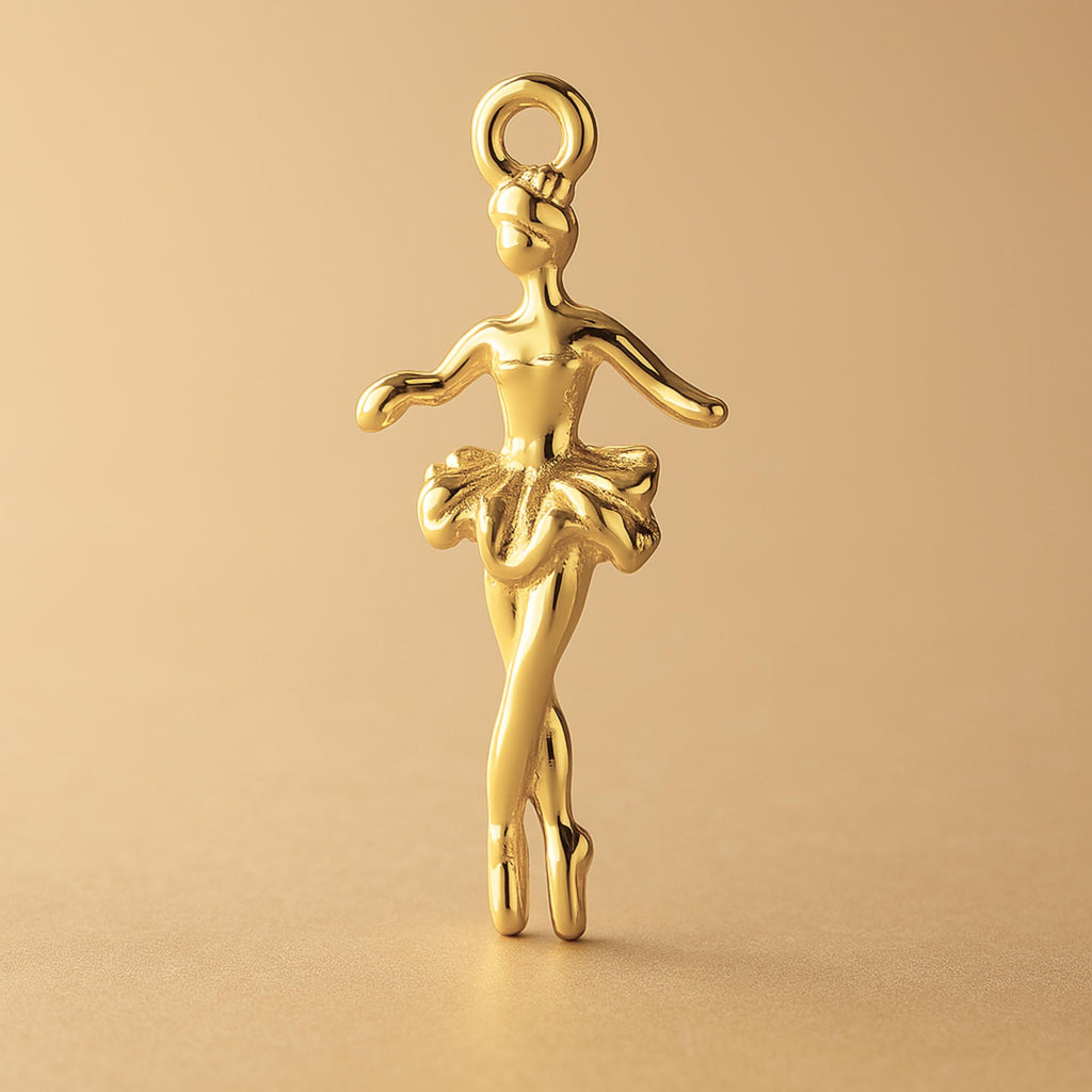 24ct Pure Gold - Enpointe Ballerina Charm