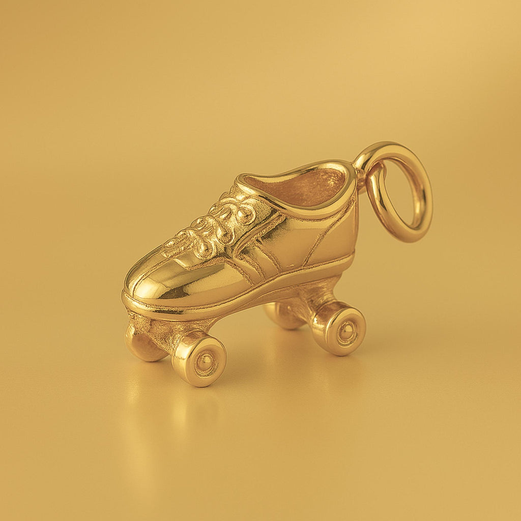 24ct Pure Gold - Retro Roller Skate Charm