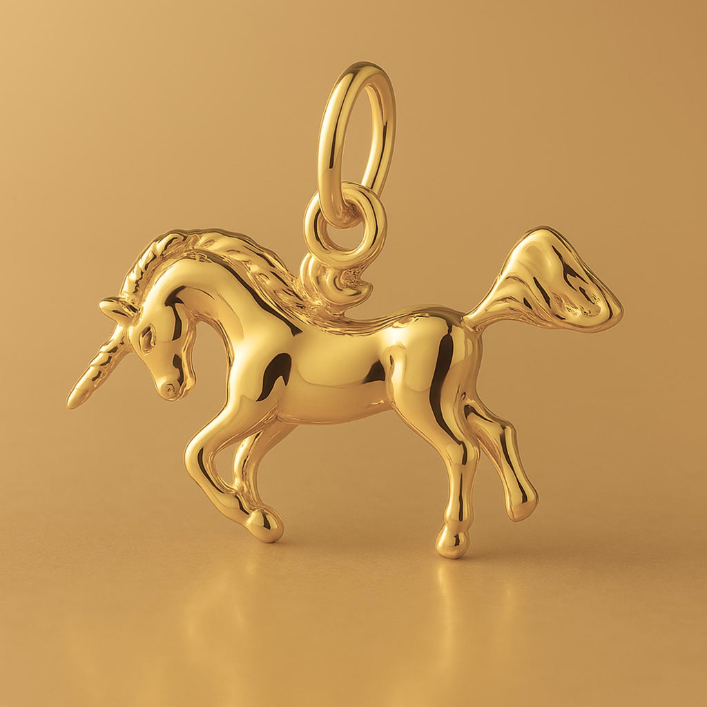 24ct Pure Gold - Prancing Unicorn Charm