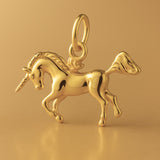 24ct Pure Gold - Prancing Unicorn Charm