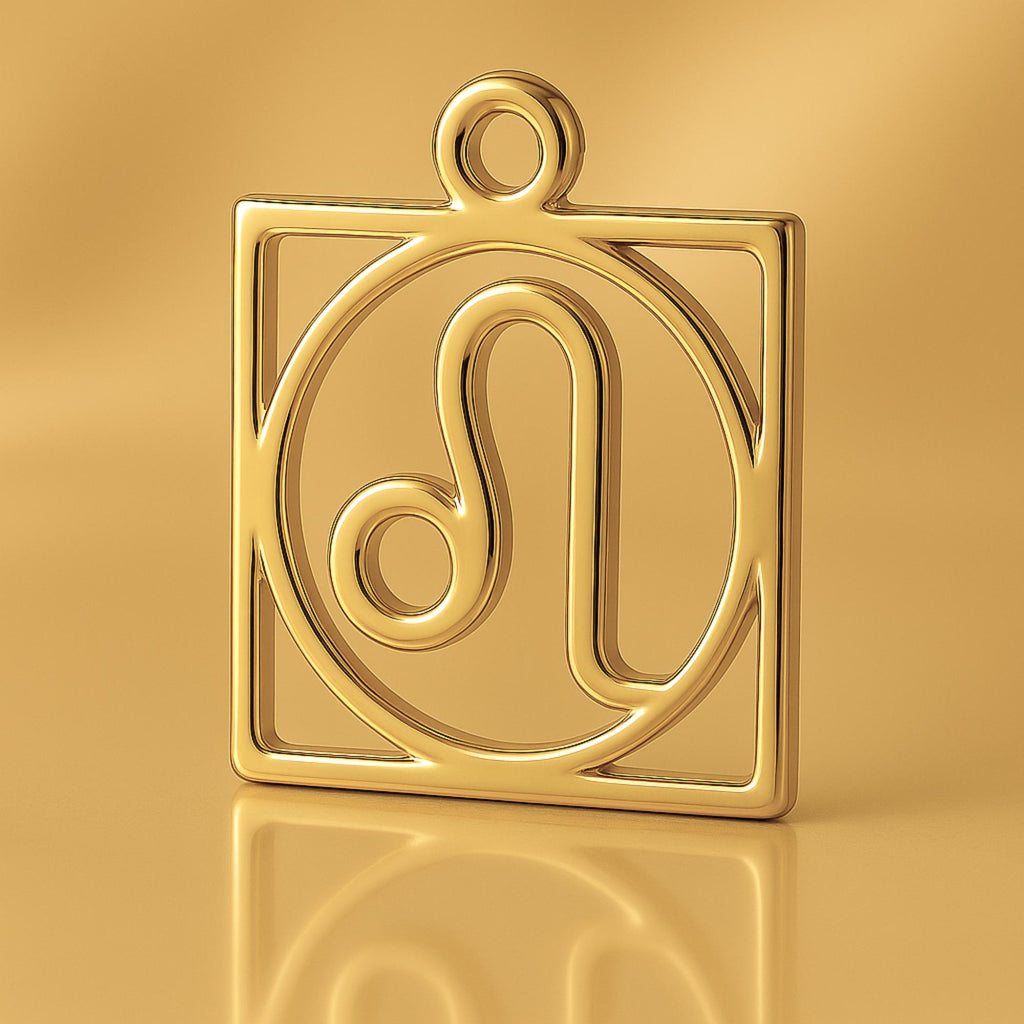 24ct Pure Gold - Leo Zodiac Square Charm