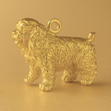 24ct Pure Gold - Curly Cocker Spaniel Dog Charm