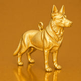 24ct Pure Gold - German Shepherd Dog Charm