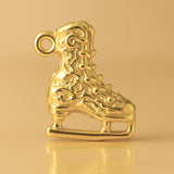 24ct Pure Gold - Ornate Ice Skating Boot Charm