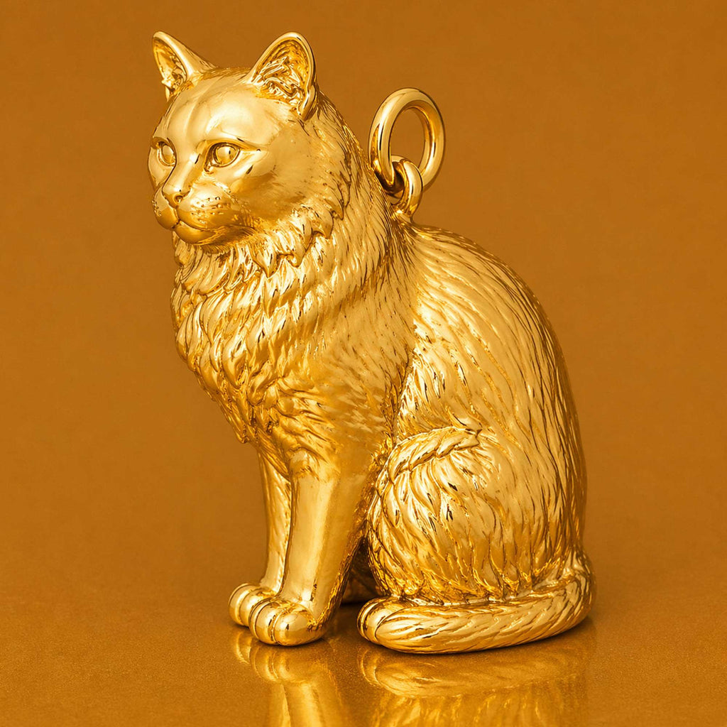 24ct Pure Gold - Balinese Cat Charm