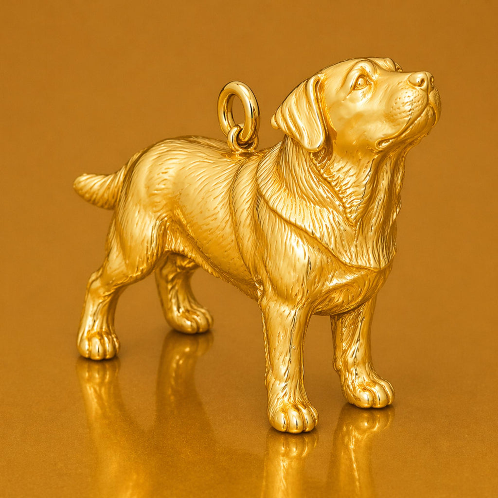 24ct Pure Gold - Labrador Retriever Dog Charm