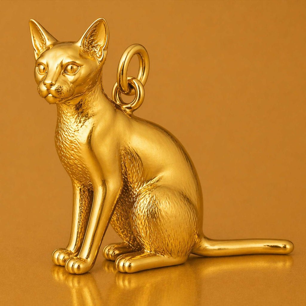 24ct Pure Gold - Abyssinian Cat Charm