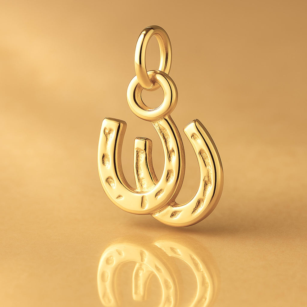 24ct Pure Gold - Double Horseshoe Charm