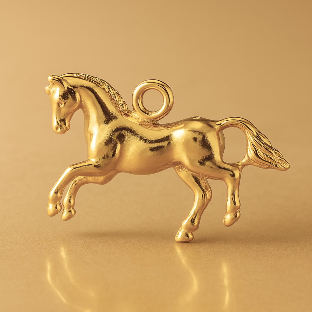 24ct Pure Gold - Leaping Horse Charm