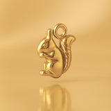 24ct Pure Gold - American Red Squirrel Charm