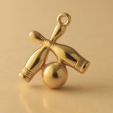 24ct Pure Gold - Bowling Ball and Pins Charm