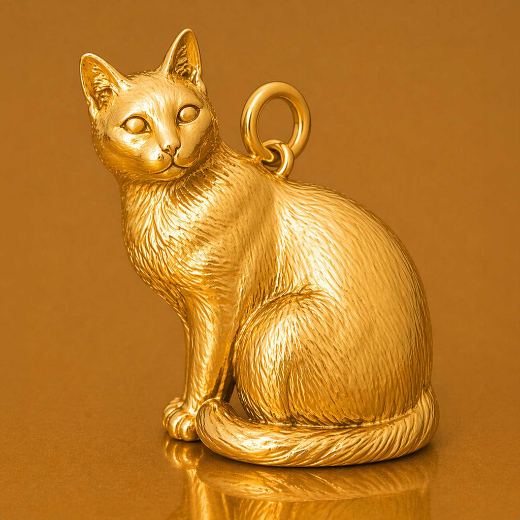 24ct Pure Gold - Siamese Cat Charm