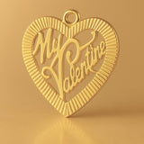 24ct Pure Gold - My Valentine Fluted Heart Charm