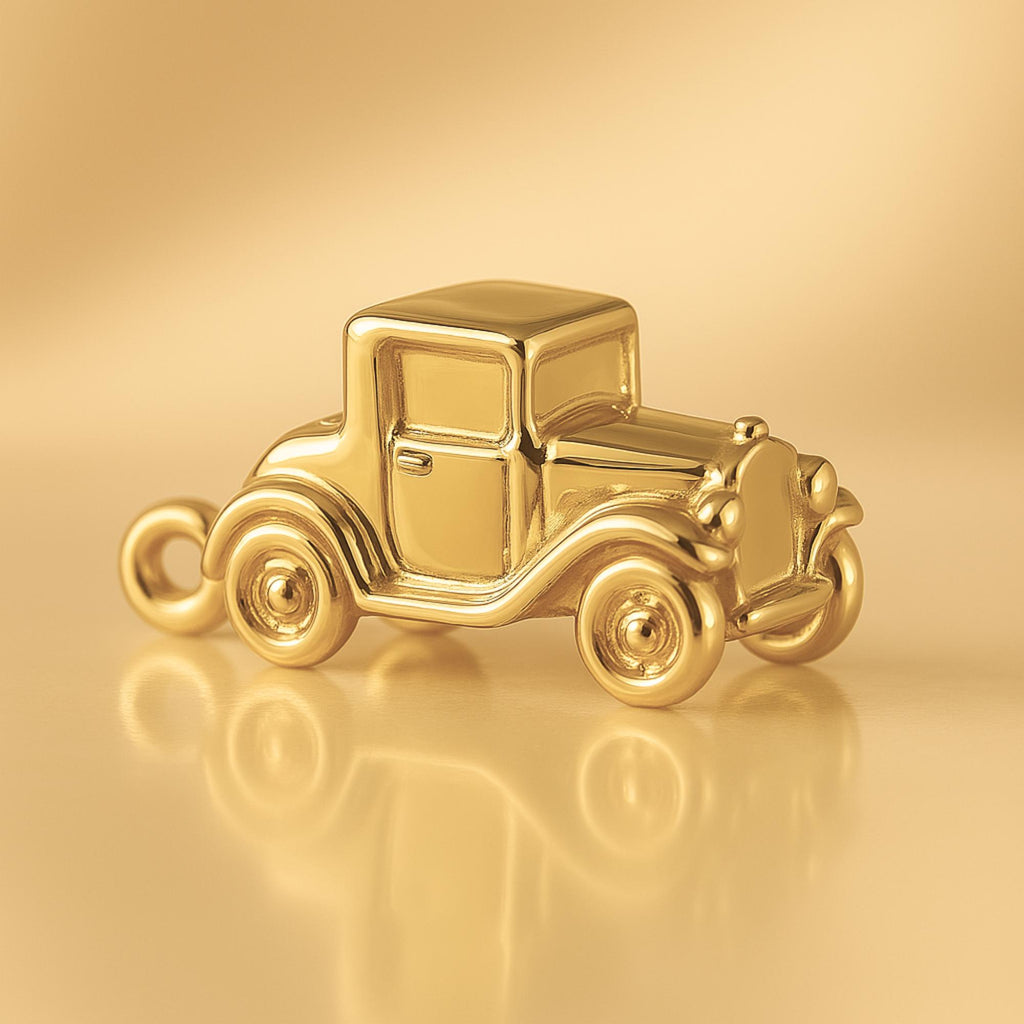 24ct Pure Gold - Classic 1920s Coupe Car Charm