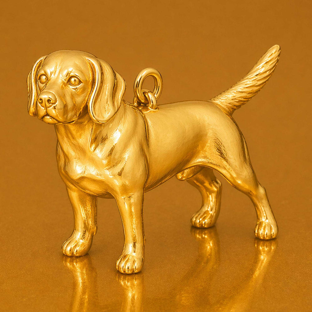 24ct Pure Gold - Beagle Dog Charm